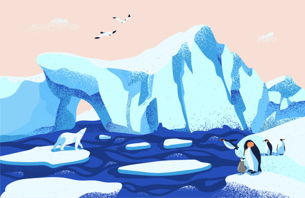 美丽的北极或南极风景华丽图片下载