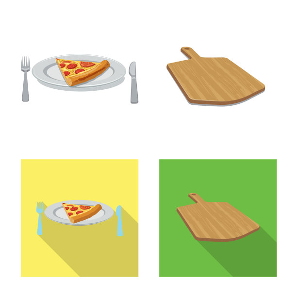 设计的披萨和食物符号集图片下载