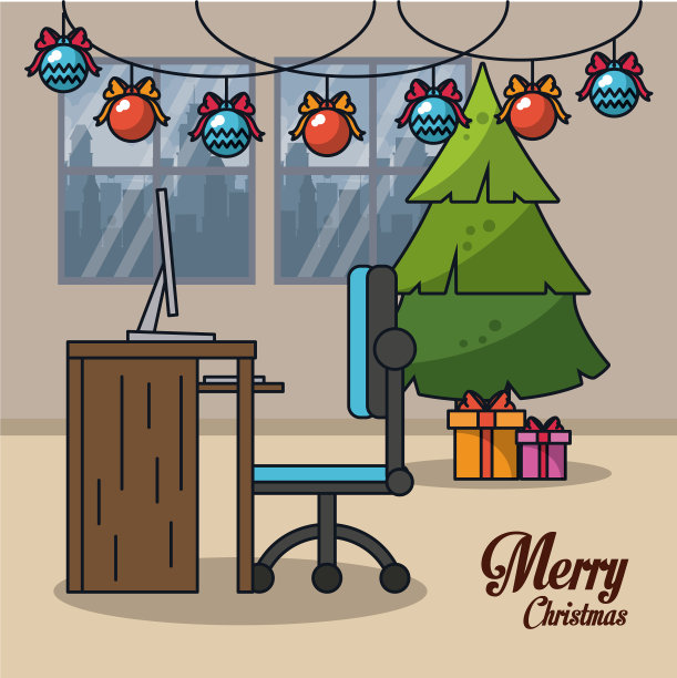 圣诞节在办公室图片下载