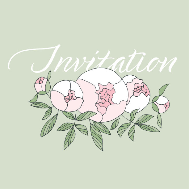 优雅的现代牡丹花束图片下载