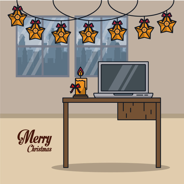 圣诞节在办公室图片下载