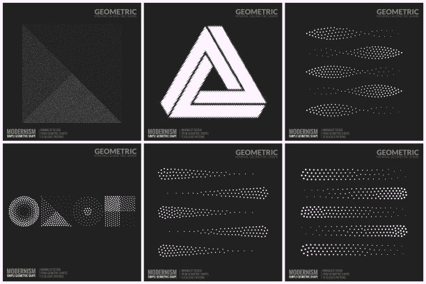 通用的半色调几何形状的设计图片下载