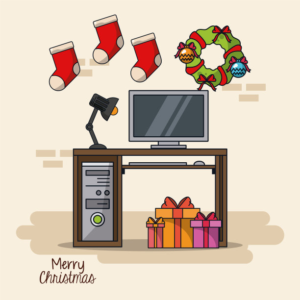 圣诞节在办公室图片下载