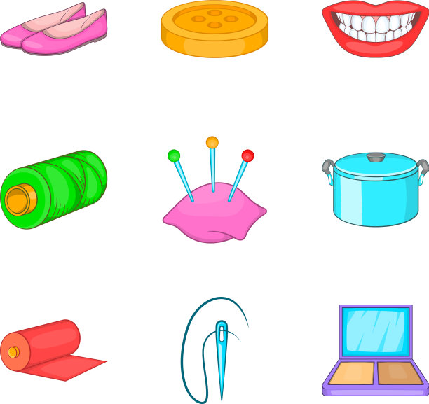 Charwoman图标设置卡通风格图片下载