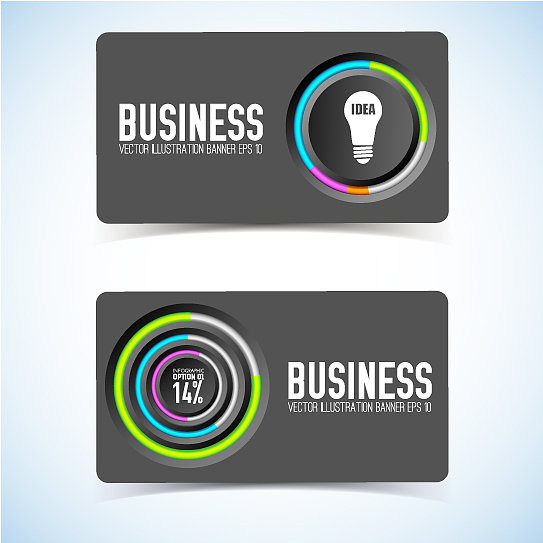 摘要信息图表水平横幅图片下载