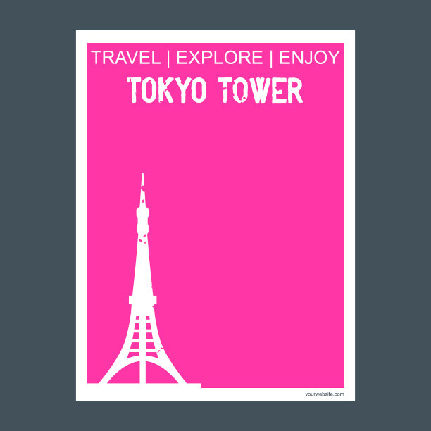 东京塔日本纪念碑地标宣传册公寓图片下载