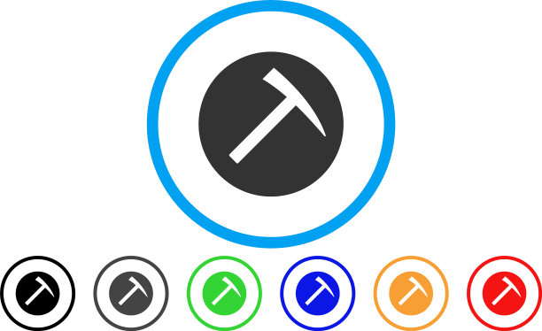 矿用锤平面图标图片下载