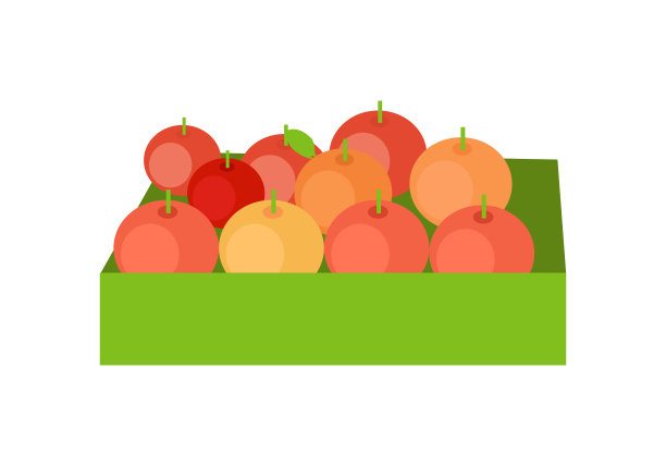 红苹果在一个盒子里图片下载
