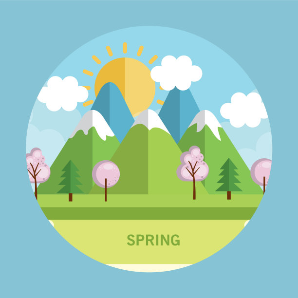 季节天气景观图标图片下载