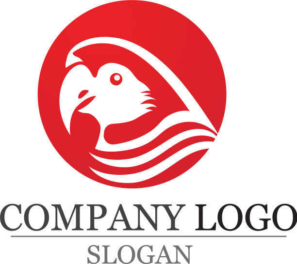 鸟标志和符号模板红色图片下载