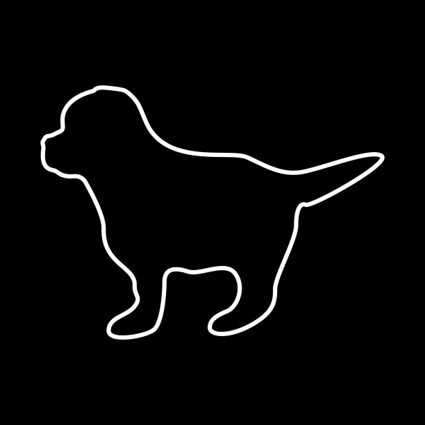 白色小狗图标图片下载