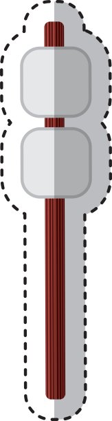 露营棉花糖孤立的图标图片下载