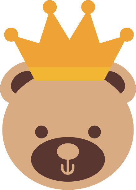 可爱的熊与皇冠泰迪脸玩具礼物图片下载