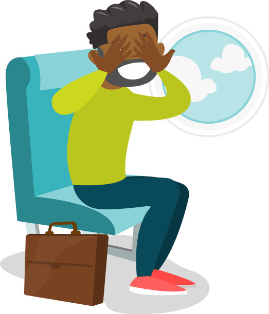 患有空中恐惧症的非裔美国人图片下载