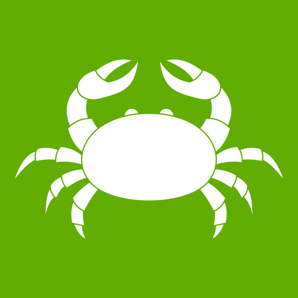 生蟹图标绿色图片下载