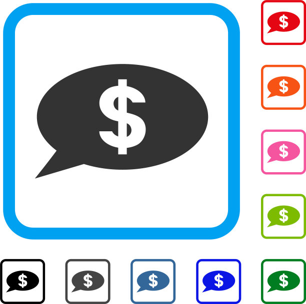 美元信息气球框图标图片下载