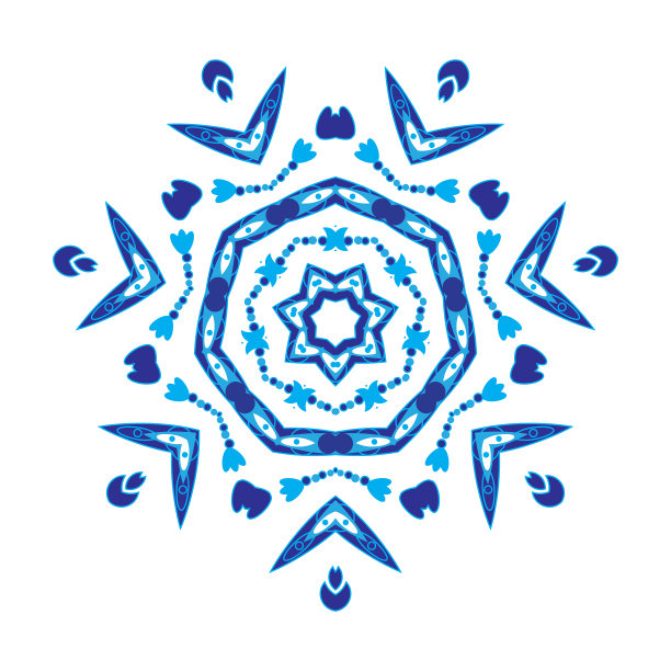 蓝色的曼荼罗图片下载