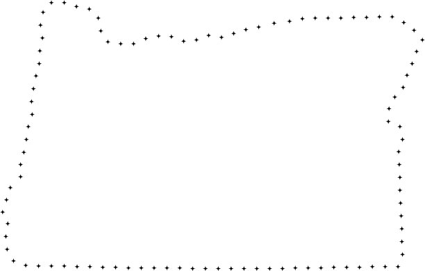 点描俄勒冈州地图图片下载