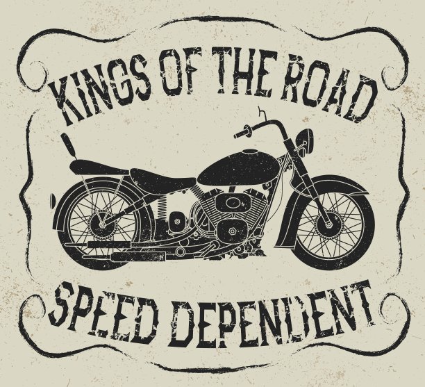 老式摩托车标签图片下载