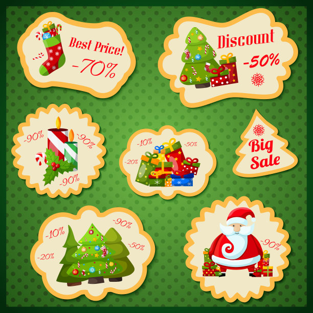 大减价复古贴纸套装图片下载