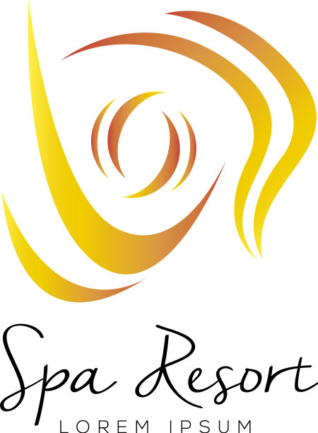 孤立的水疗中心标志图片下载