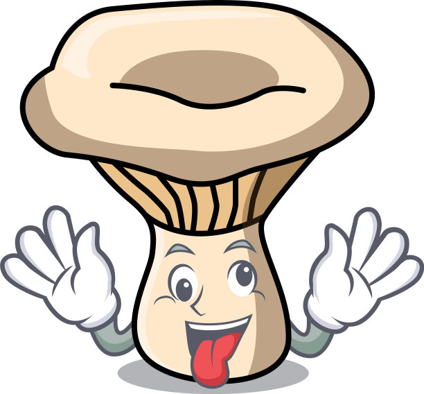 疯狂牛奶蘑菇卡通吉祥物图片下载