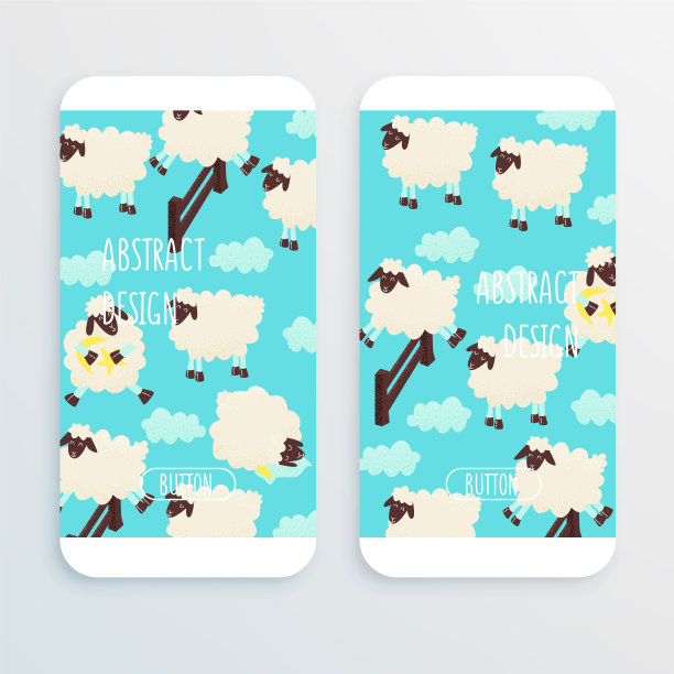 可爱的绵羊跳过篱笆图片下载