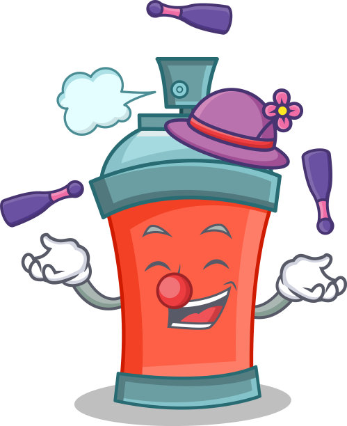杂耍气溶胶喷雾可以卡通人物图片下载