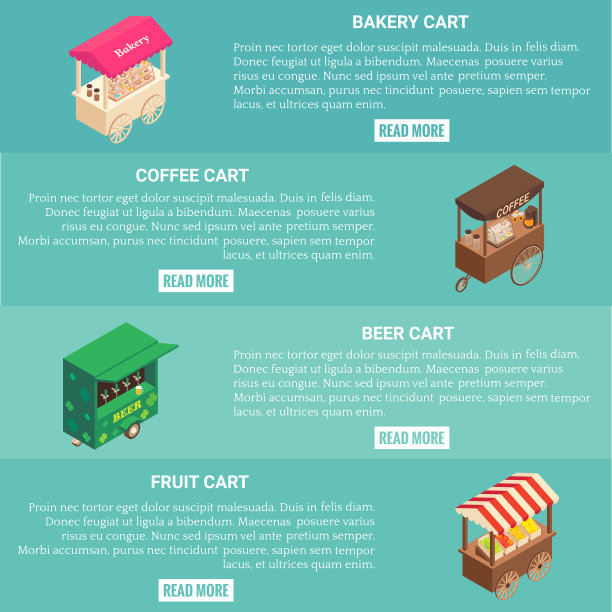 快餐车横横幅设置图片下载