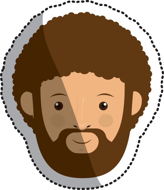 留胡子的孤立男子图片下载