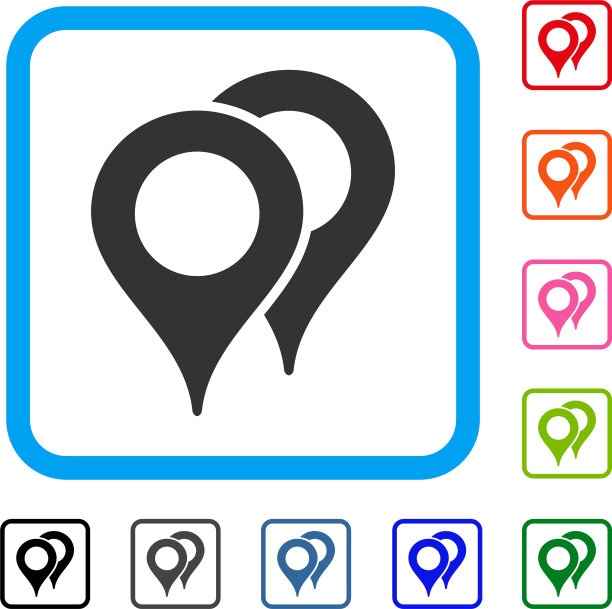 地图指针框架图标图片下载