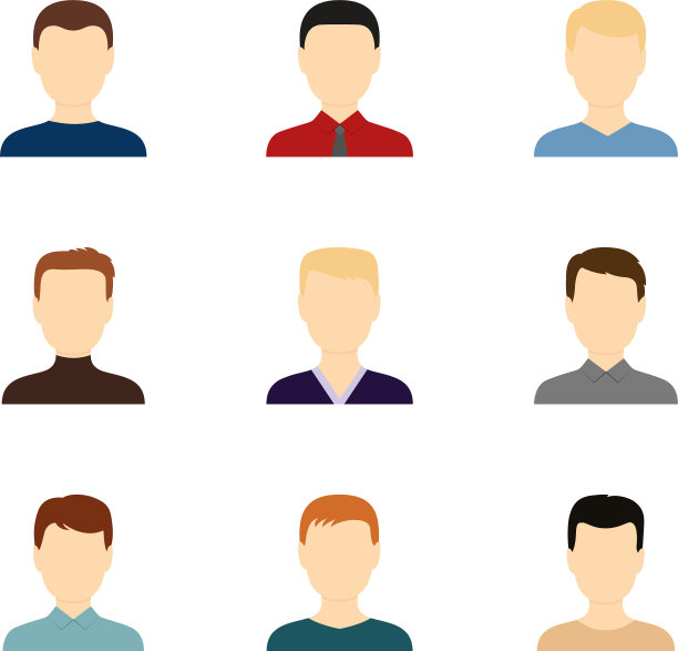 一组英俊男人的化身图片下载