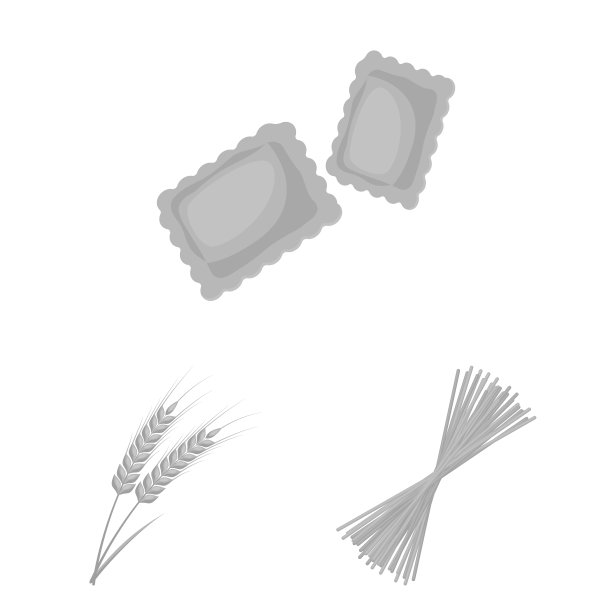 意大利面单色图标的类型集合图片下载