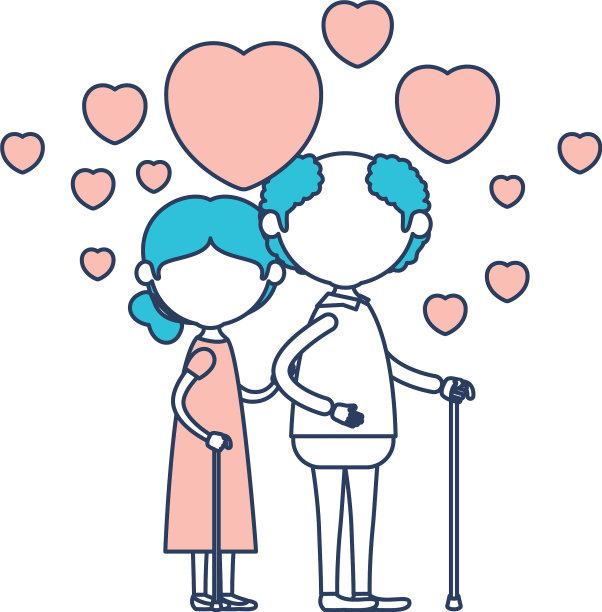 无脸漫画全身的老夫妇图片下载