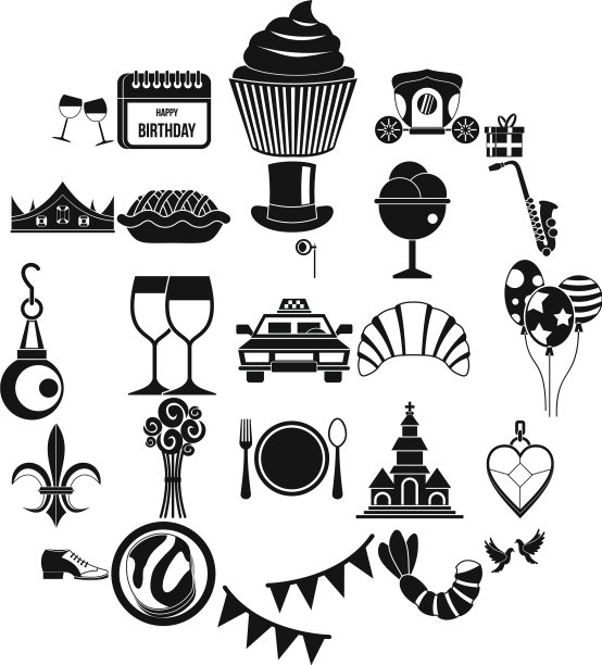 宴会图标设置简单的风格图片下载