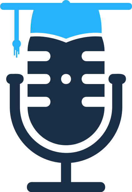 学校播客标志图标设计图片下载