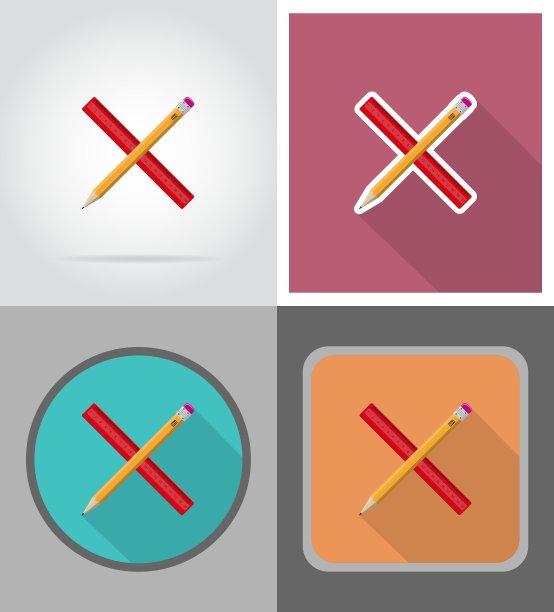 学校教育平面图标01图片下载