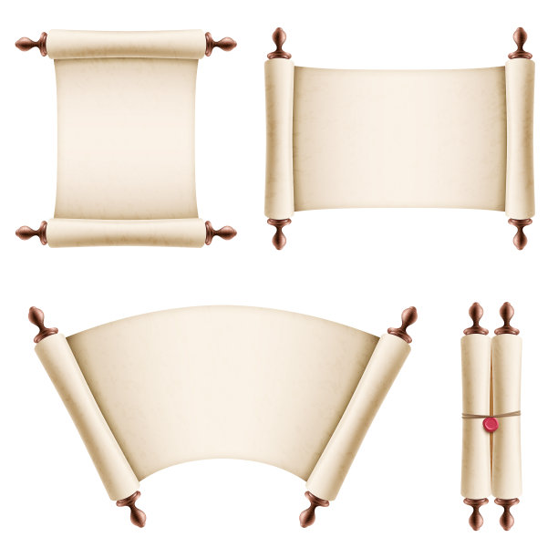 古老的纸卷轴图片下载