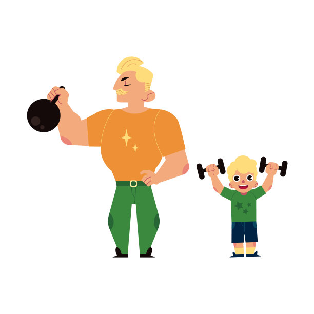 扁平小孩男孩成人男人壶铃哑铃图片下载