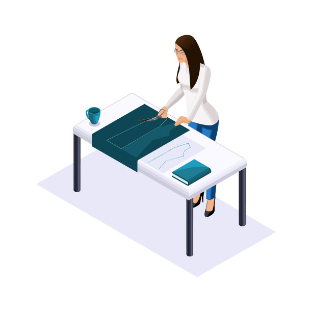 等距剪裁设计师裁剪面料图片下载