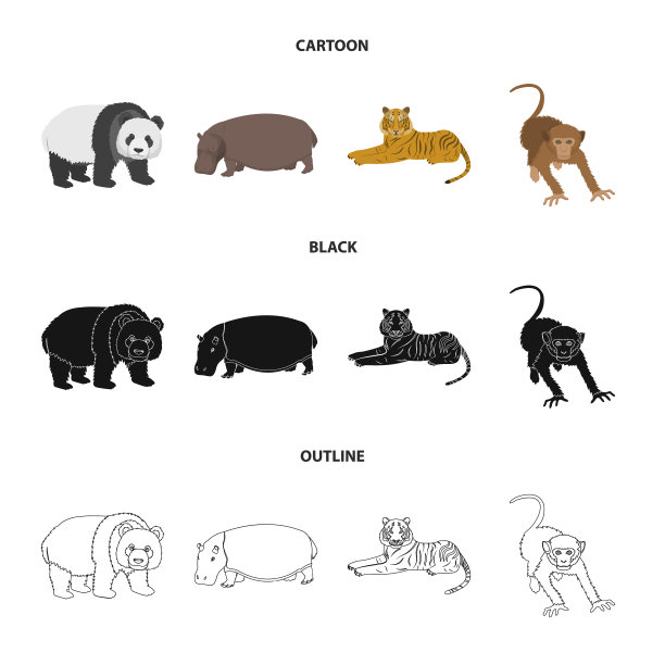 竹熊、河马、野生动物、老虎图片下载