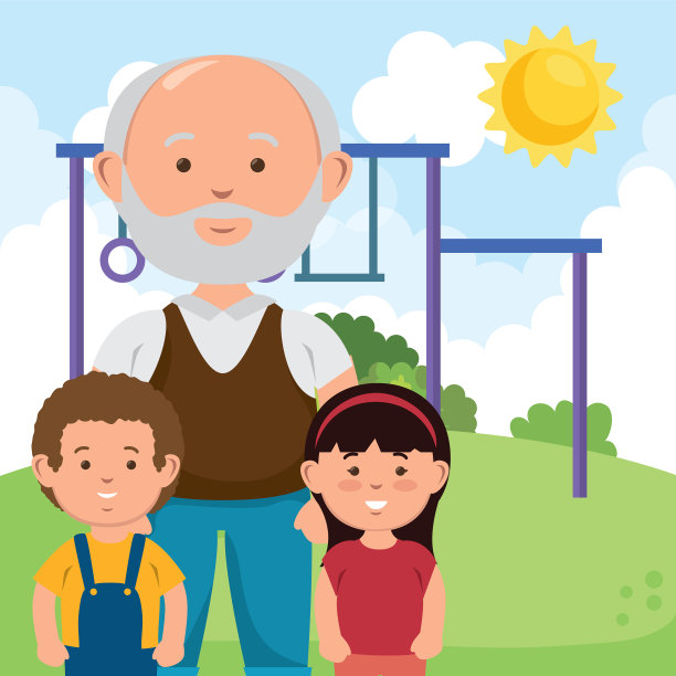 公园人物的家庭成员图片下载