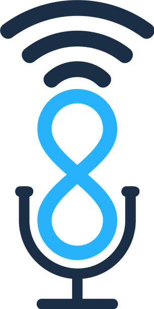 无限循环播客logo图标设计图片下载