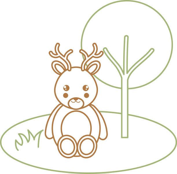 可爱和温柔的驯鹿在丛林的性格图片下载