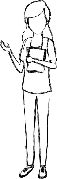 年轻女子学生漫画图片下载