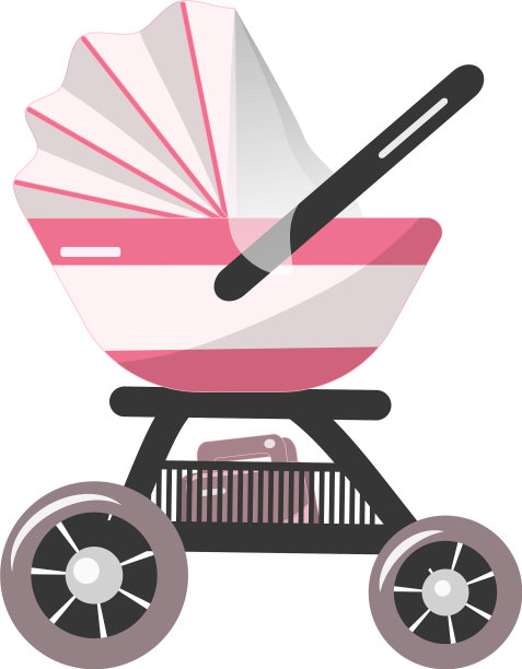 给小女孩的粉色婴儿车图片下载