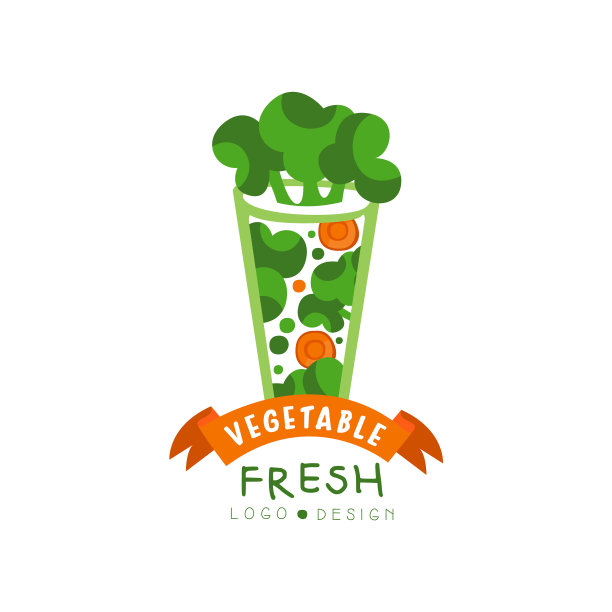 原标志与新鲜蔬菜玻璃图片下载
