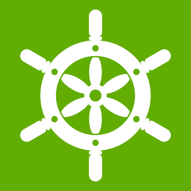 船轮图标绿色图片下载