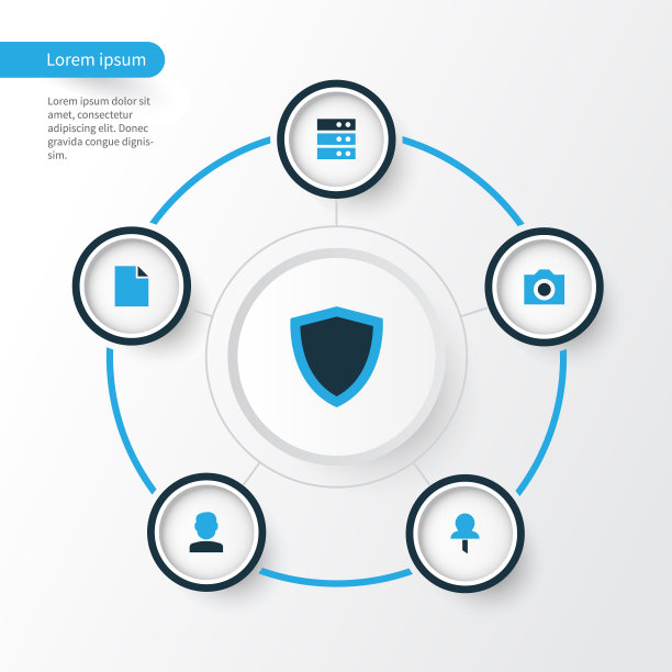 界面彩色图标集安全收藏图片下载