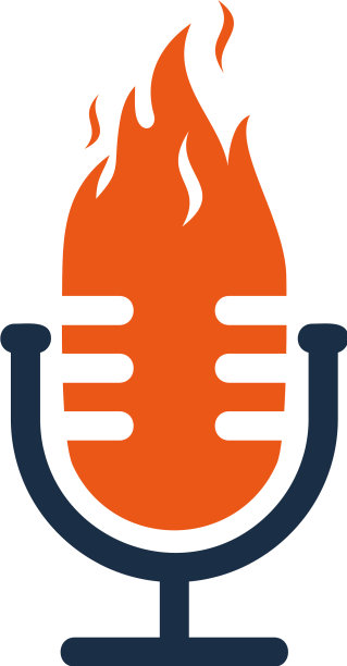 火焰播客Logo图标设计图片下载
